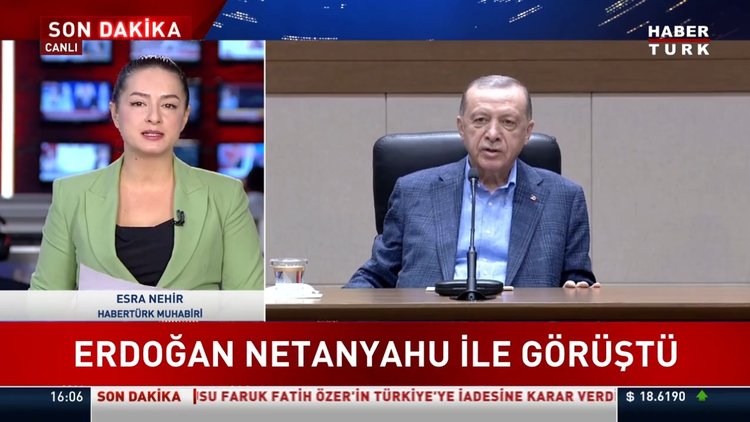 Cumhurbaşkanı Erdoğan Netanyahu ile görüştü