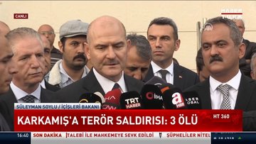 İçişleri Bakanı Soylu, Karkamış'a yapılan saldırı sonrası açıklamalarda bulundu