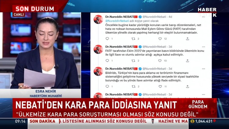 Nureddin Nebati'den kara para iddialarına yanıt