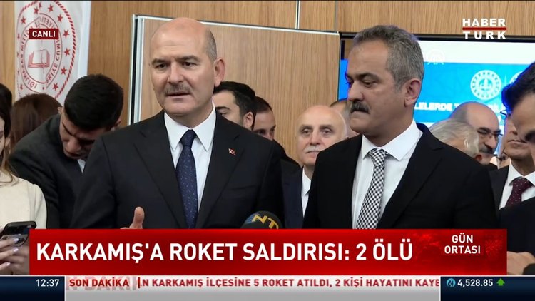 İçişleri Bakanı Soylu'dan Karkamış'a roket saldırısı açıklaması