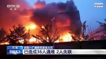 Çin'de fabrika yangını: 38 kişi öldü