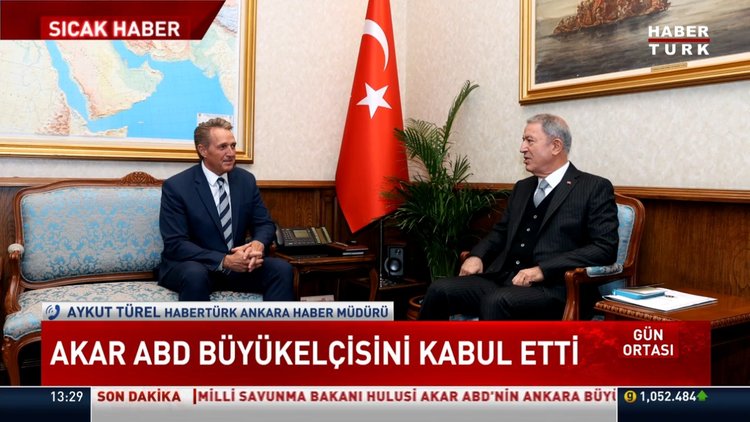 Bakan Akar, ABD Büyükelçisi Flake'i kabul etti