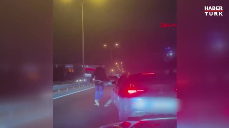 Trafikte tartıştığı sürücüye tekmeyle saldırdı