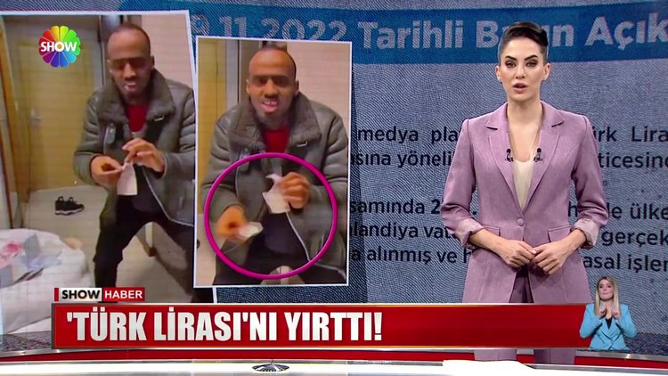 'Türk Lirası'nı yırttı!
