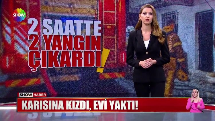 Karısına kızdı, evi yaktı!