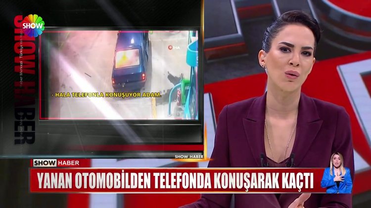 Yanan otomobilden telefonda konuşarak kaçtı