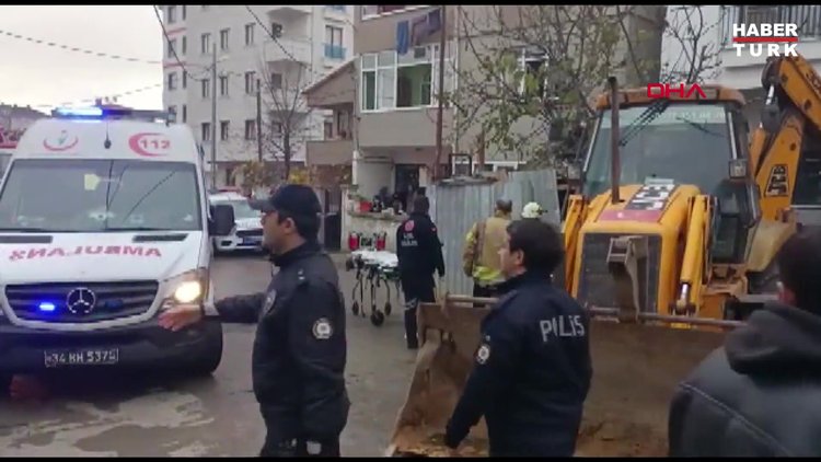 Sultanbeyli'de toprak altında kalan kişiyi kurtarmak için çalışma başlatıldı