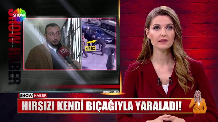 Hırsızı kendi bıçağıyla yaraladı!