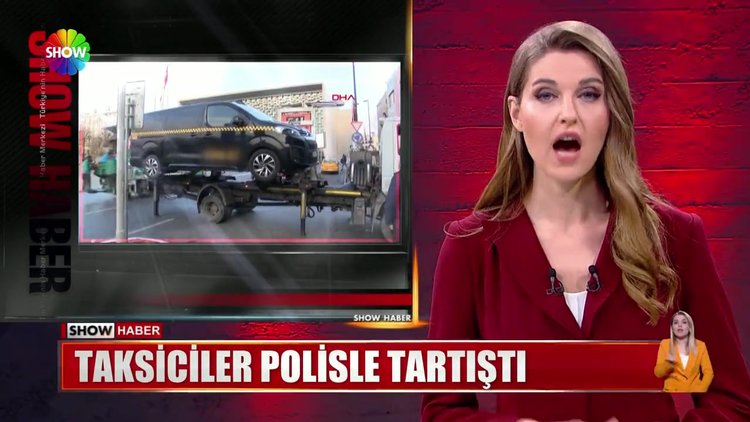 Taksiciler polisle tartıştı