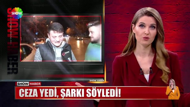 Ceza yedi, şarkı söyledi!