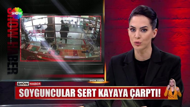 Soyguncular sert kayaya çarptı!