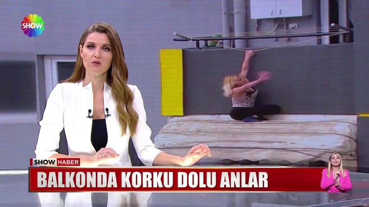 Balkonda korku dolu anlar