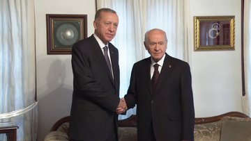 Cumhurbaşkanı Erdoğan, MHP Genel Başkanı Bahçeli ile bir araya geldi 