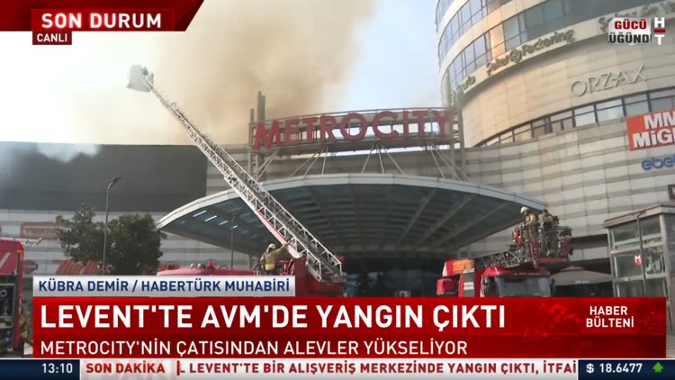 Levent’te Metrocity AVM’de yangın! Dumanlar gökyüzünü kapladı - 15 Aralık 2022