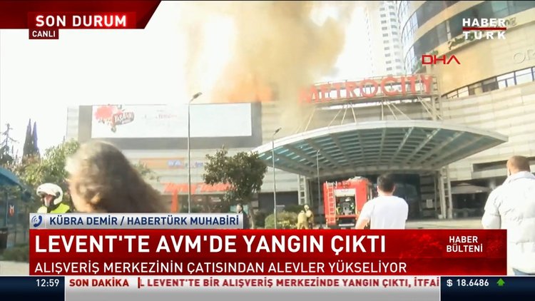 Levent'te AVM'de yangın!
