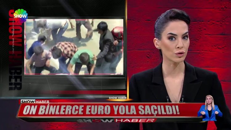 On binlerce Euro yola saçıldı!