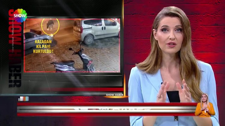 Bir anda kendini yola attı