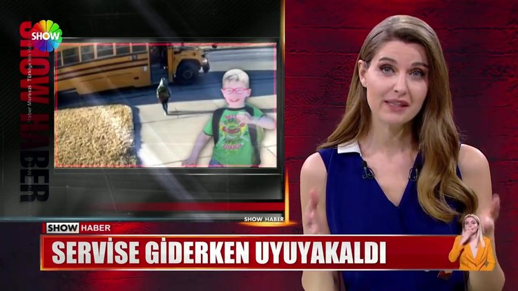 Servise giderken uyuyakaldı