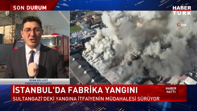 22 Aralık 2022 (Sultangazi&#039;de fabrikada çıkan yangına müdahale ediliyor!)