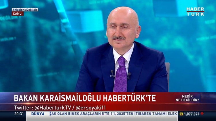 Ulaştırma ve Altyapı Bakanı Karaismailoğlu Habertürk'te açıklamalar