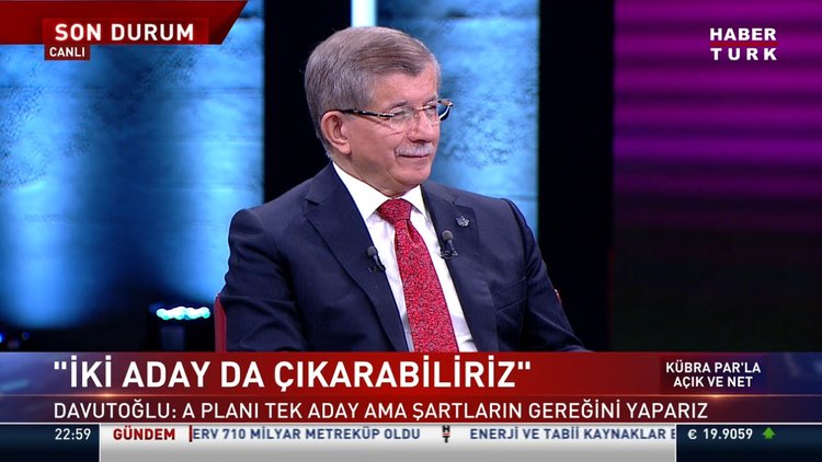 Gelecek Partisi Lideri Ahmet Davutoğlu'ndan Habertürk'e açıklamalar - 2