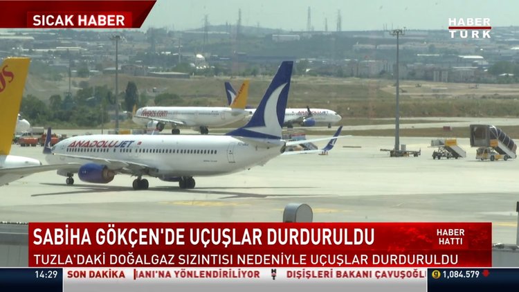 Sabiha Gökçen'de uçuş trafiği durdu