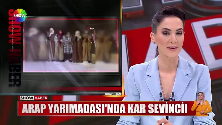 Arap Yarımadası'nda kar sevinci!