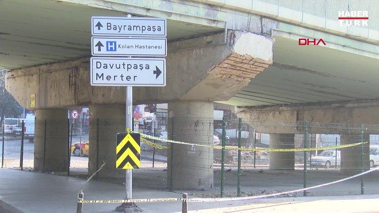 Esenler'de 'dökülen' üst geçit