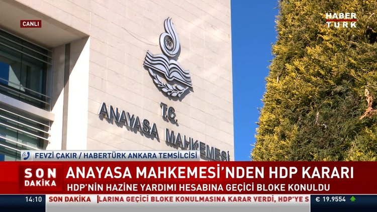 Anayasa Mahkemesi'nden HDP kararı!