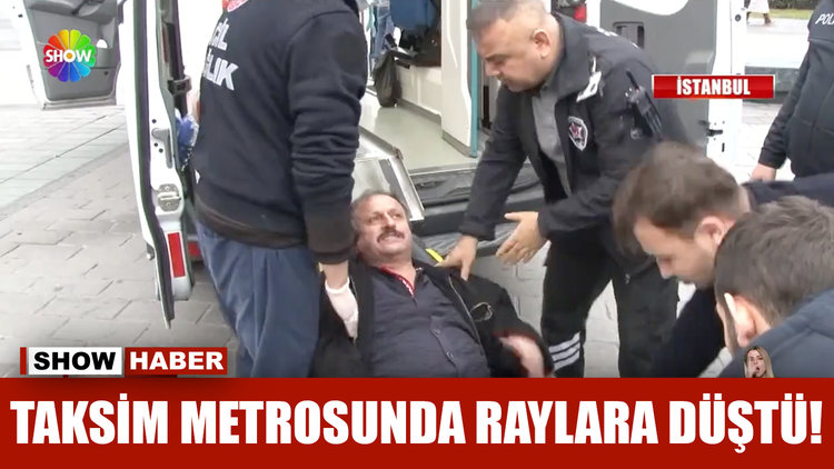 Taksim metrosunda raylara düştü!