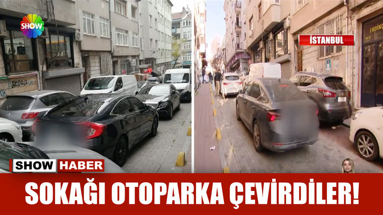 Sokağı otoparka çevirdiler!