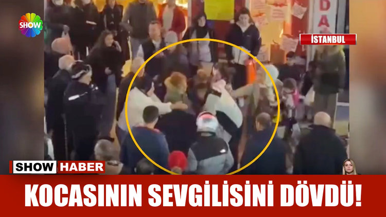 Kocasının sevgilisini dövdü!