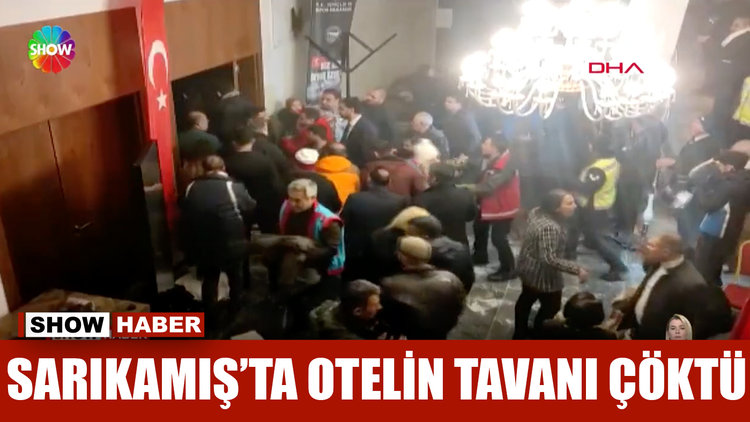 Sarıkamış'ta otelin tavanı çöktü