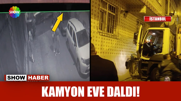 Kamyon eve daldı!