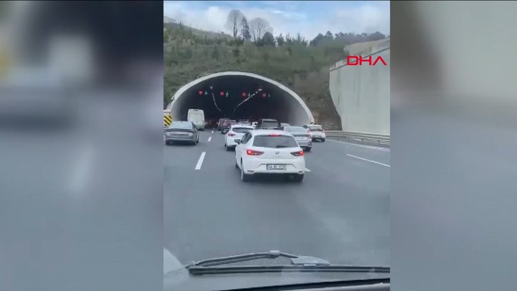 Çekmeköy'de tünelde ilerleyen düğün konvoyunda havaya ateş açtı