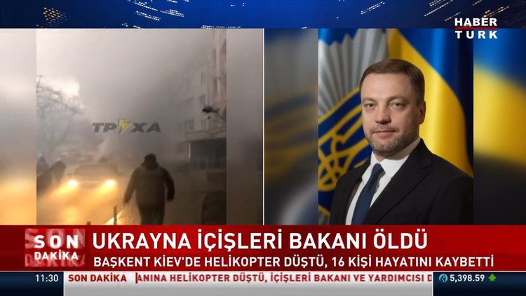 Ukrayna İçişleri Bakanı helikopter kazasında öldü