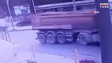 Hafriyat kamyonunun kadını ezdiği anlara ait güvenlik kamera görüntüsü ortaya çıktı