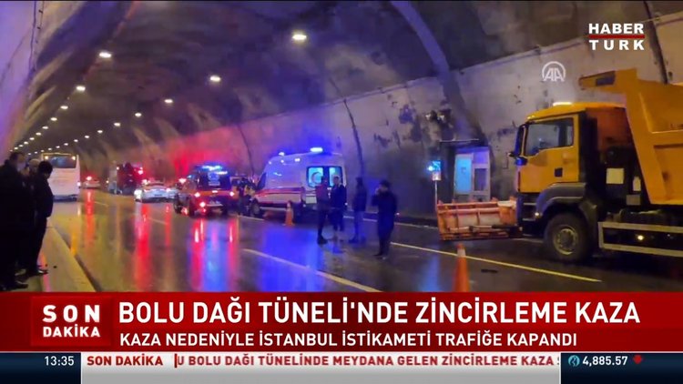 Bolu Dağı Tüneli'nde zincirleme kaza!