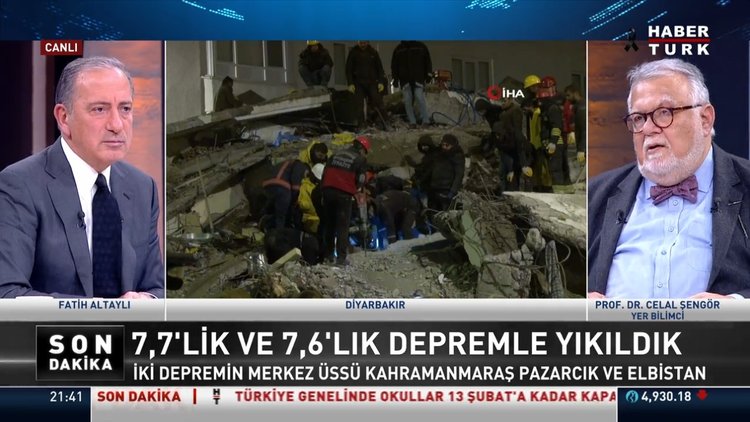 Yer Bilimci Prof. Dr. Celal Şengör, Habertürk TV'de soruları yanıtladı