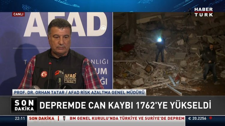 AFAD: Depremde can kaybı 1762'ye yükseldi