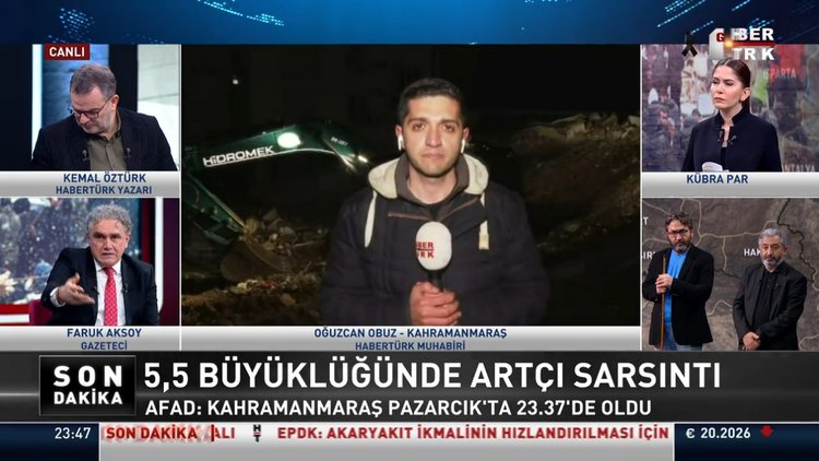Kahramanmaraş'ta 5.5 büyüklüğünde artçı sarsıntı!