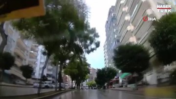 Adana'da 8 katlı binanın yıkılma anı araç kamerasında!
