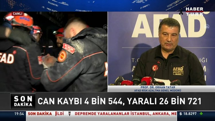 SON DAKİKA! AFAD: Depremde can kaybı 4 bin 544'e yükseldi