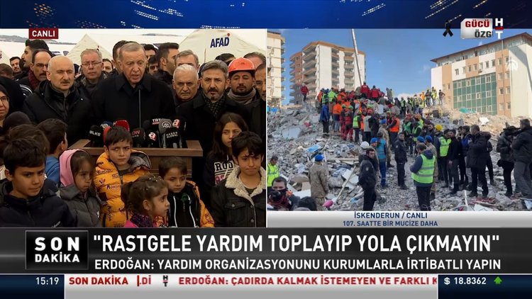 Cumhurbaşkanı Erdoğan: Can kaybı 18 bin 911'e yükseldi