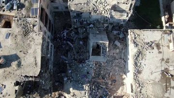 Halep'teki yıkım havadan görüntülendi