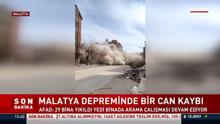 Malatya depreminde 1 can kaybı! Deprem anı kameralara yansıdı