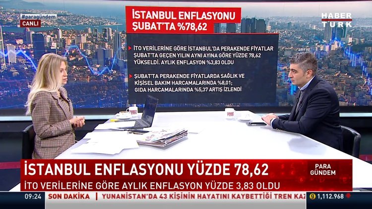 İstanbul enflasyonu yüzde 78,62