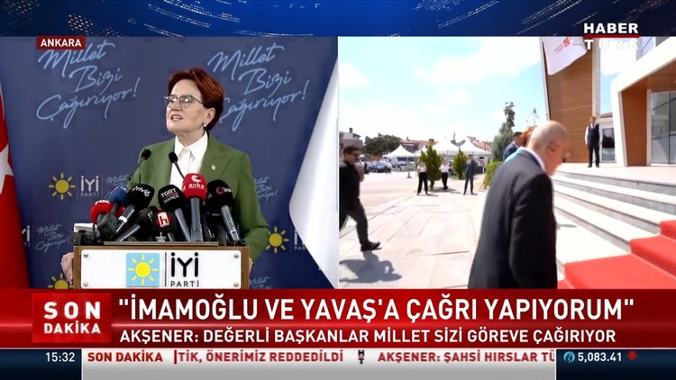 SON DAKİKA! İYİ Parti lideri Meral Akşener'den İmamoğlu ve Yavaş'a çağrı... "Millet sizi göreve çağırıyor!"
