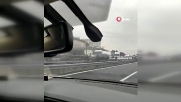 TEM Otoyolu Kocaeli geçişinde zincirleme kaza