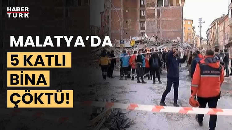Son Dakika... Malatya'da 5 katlı bina çöktü!